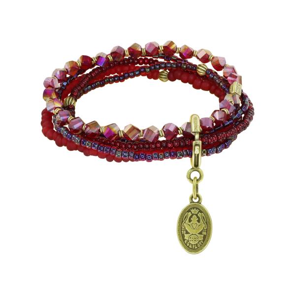 Rot - Petit Glamour d'Afrique Armband von Konplott